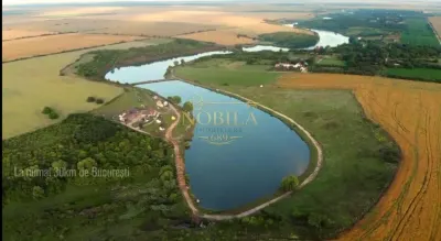 DOMENIU,13 HA TEREN(7,7 HA LUCIU DE APA,3 BALTI ,CABANE,PONTON,CAMPING RULOTE) - foto 2