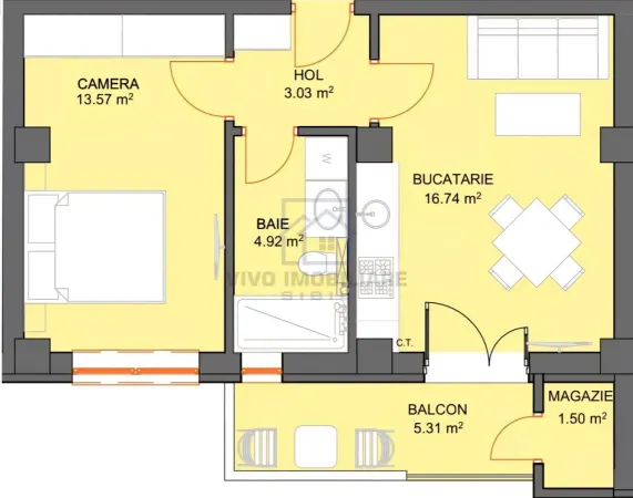 Apartament 2 camere Sibiu - poza 2