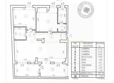 Apartament 3 camere, inchiriere lunga durata, Piata Floreasca - foto 17