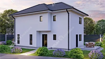 Casa individuala finisata la cheie de vanzare in Cristian 4 camere si 340 mp teren - Sibiu