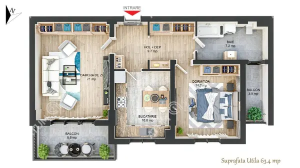 Apartament 2 camere Sibiu - poza 5