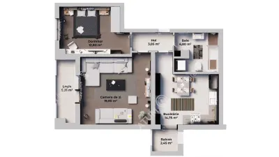 De vanzare apartament cu 2 camere decomandate cu 2 balcoane si loc de parcare in zona Calea Surii Mici - foto 11