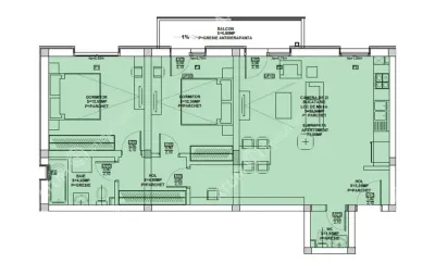 De vanzare apartament cu 3 camere 2 bai la etajul 1 zona Doamna Stanca - foto 8