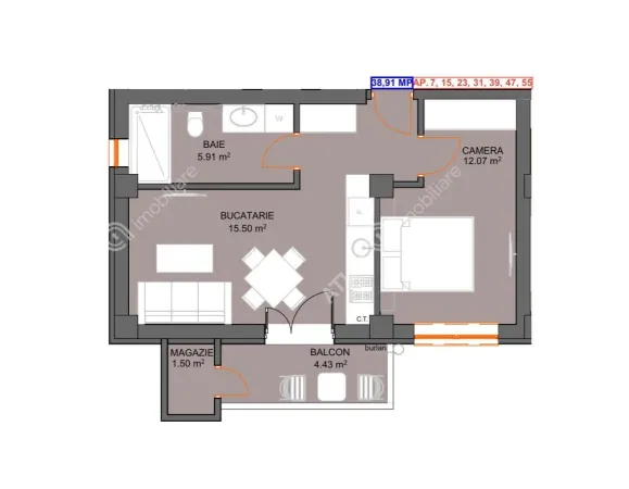 Apartament 2 camere Sibiu - poza 3