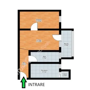 De vanzare apartament cu 2 camere si balcon in zona Cedonia din Sibiu - foto 6