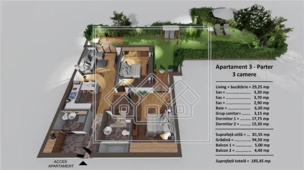 Apartament 3 camere Sibiu - poza 4