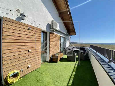 Penthouse mobilat si utilat modern cu terasa de 40 mp - foto 15