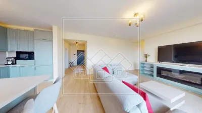 Penthouse nou - 87 mp utili, terasa 100 mp - mobilat si utilat modern - foto 14