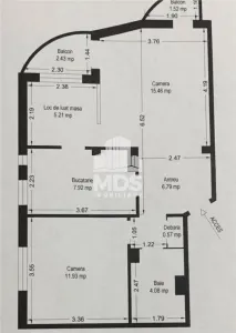 2 camere decomandat, etaj intermediar - foto 4