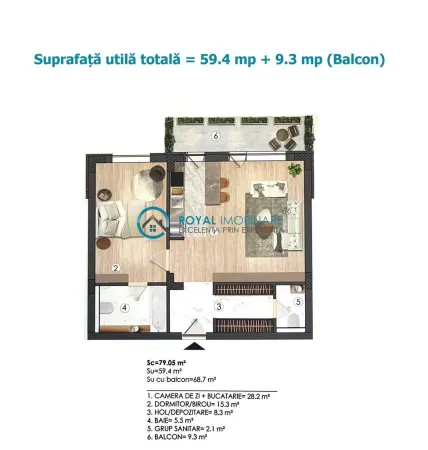 Apartament 2 camere Câmpina - poza 1