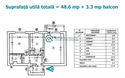 Royal Imobiliare - Vanzare apartament 2 camere zona Vest-Lamaita - foto 9