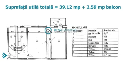 Royal Imobiliare - Vanzare apartament 2 camere zona Nord-Spitalul Judetean - foto 15