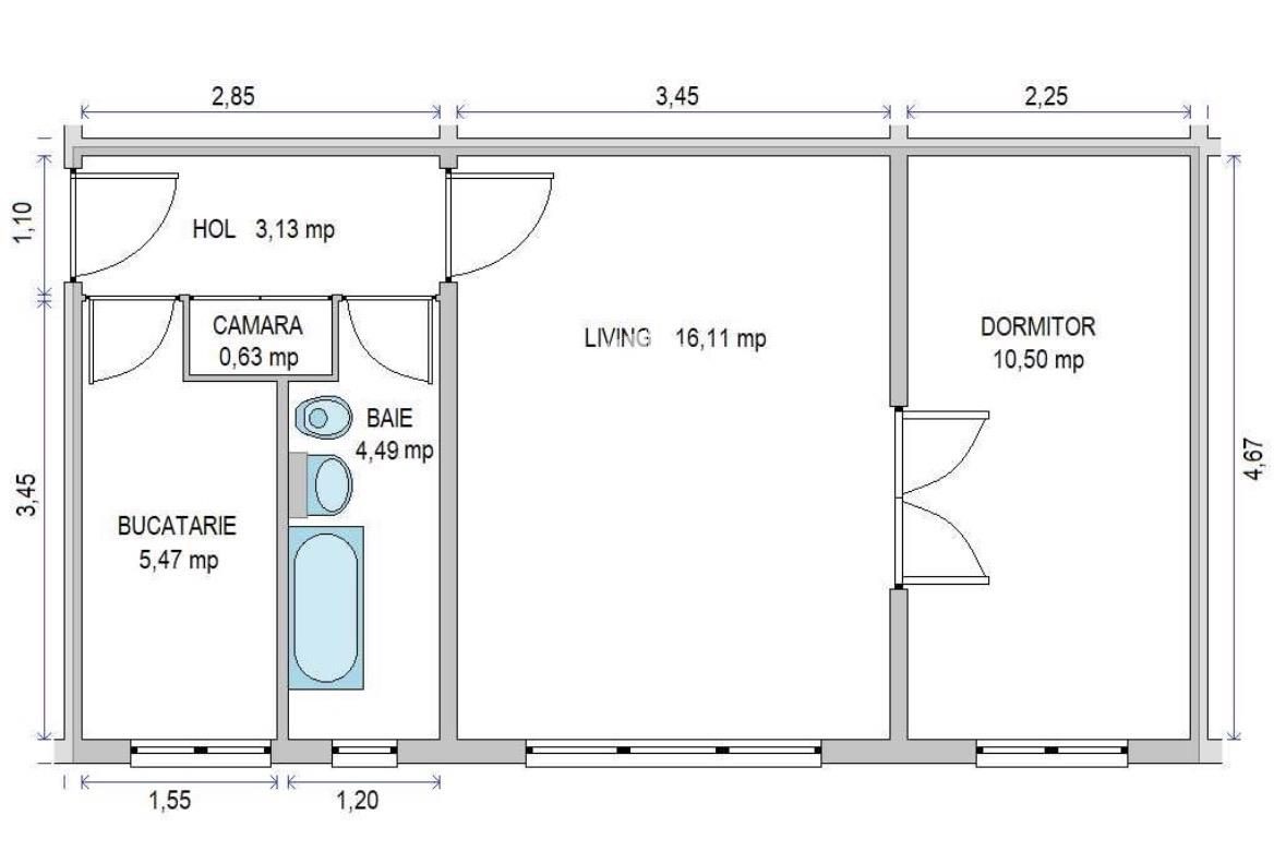 Apartament 2 camere linga Piata Doina - Timisoara