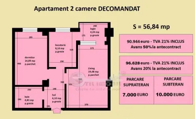 Apartament decomandat Cug Valea Adanca, bloc nou, cartier rezidential - foto 2