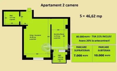 Apartament 2 camere Cug Valea Adanca, bloc nou, cartier rezidential - foto 2