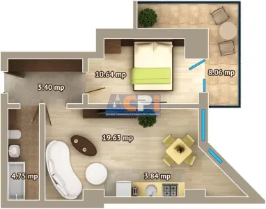 APARTAMENT 2 CAMERE, PALAS MALL, COMISION 0% - foto 2