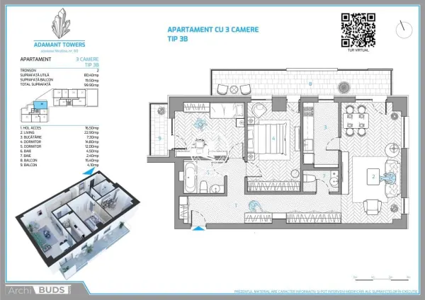 Apartament 3 camere Iași - poza 18