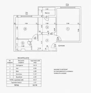Apartament 2 camere decomandat, 53,78 mp, Bloc din 1986, Eremia Grigorescu - foto 5