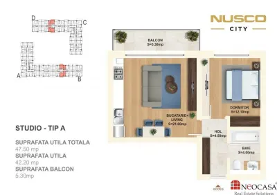 Apartament 2 camere Pipera II Mobilat, Utilat - foto 12
