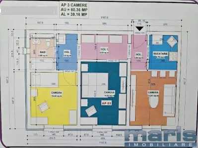 Vanzare apartament NOU 3 camere in Unirii cu parcare proprie. - foto 2