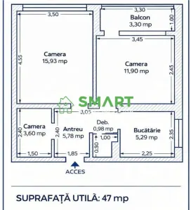 Apartament 2 camere Arad - poza 7
