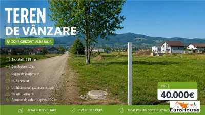 Teren Intravilan De Vanzare  2 Parcele I Orizont I  Toate Utilitatile - Alba Iulia
