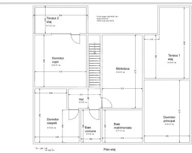 Casa individuala, 6 camere, 2 bai, garaj, teren 913, pompa de caldura - foto 22