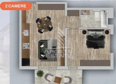 Apartament de vanzare cu 2 camere in Chisoda/Giroc - Chisoda