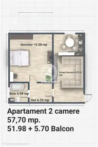 Apartament 2 camere  de vanzare Iasi Miroslava, Miroslava, - Miroslava