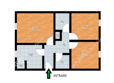 De inchiriat apartament cu 3 camere decomandate si pivnita in zona Strand din Sibiu - foto 9