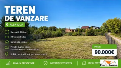 Teren Intravilan De Vanzare I Alba Iulia I 600mp I - Alba Iulia