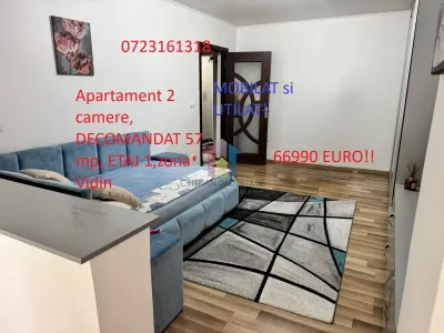 2 camere, MODERN, Mobilat si Utilat, etaj 1, Vidin - Braila