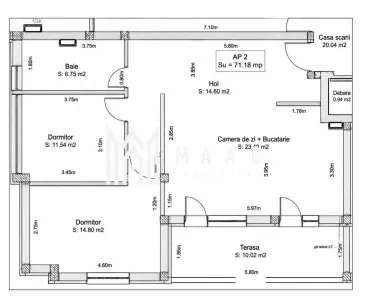 Apartament de vânzare Sibiu | 3 camere | terasă 10 mp - foto 7