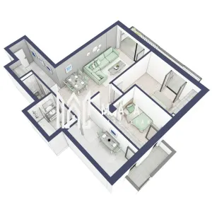 Apartament 3 camere | Balcoane 15.1 mp | Etaj 1 | Turnisor - foto 2