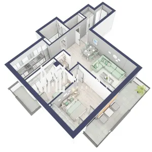 Apartament 3 camere | Balcoane 15.1 mp | Etaj 1 | Turnisor - foto 5
