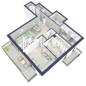 Apartament 3 camere | Balcoane 15.1 mp | Etaj 1 | Turnisor - foto 2