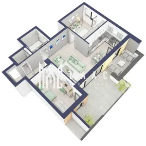 Apartament 3 camere | Balcon 22.2 mp | Etaj 3 | Turnisor - foto 2