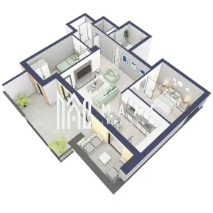 Apartament 3 camere | Balcon 22.2 mp | Etaj 3 | Turnisor - foto 3