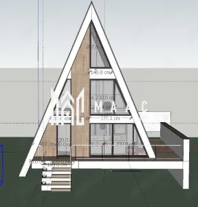 Cabană A-Frame | Porumbacu de Sus | 3 camere | 153 MPU | Castelul de Lut - foto 10