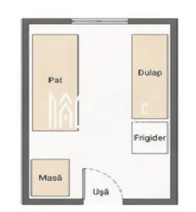 Cameră 11 mp | Baie comună | Etaj 4 | Disponibilă imediat | Cisnădie - Cisnadie