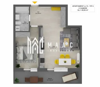 Apartament 2 Camere I Sibiu I Doamna Stanca I Balcon I Parcare Inclusă - foto 5