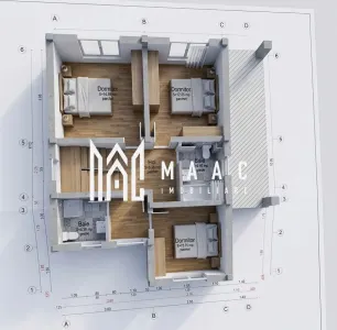 Casă Individuală | 5 camere | 132 MPU | Alb/Roșu | Șura Mică - foto 2