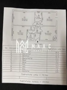 Apartament 3 camere | Parter | 72 MPU | Zona Hipodrom 3 - foto 8