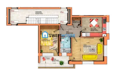Apartament 2 camere de inchiriat Tractorul - foto 7