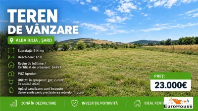 Teren Intravilan De Vanzare I Sard I 516MP I 17M Deschidere I - Sard