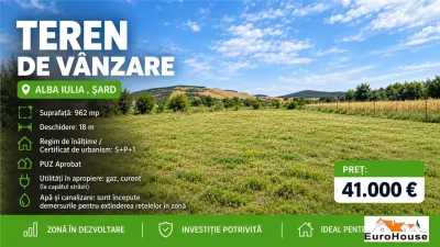 Teren Intravilan De Vanzare I Alba Iulia - Sard I 962mp - Sard
