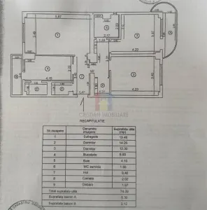 LIBER 3 camere, etaj intermediar in bloc cu lift, 83mp, Tineretului - Braila