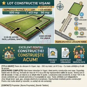 Teren 500 mp Bun de construit Visan - foto 3