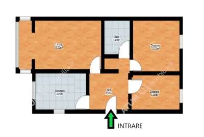 De inchiriat apartament cu 3 camere decomandate si balcon tip loggie in zona Vasile Aaron Sibiu - foto 9