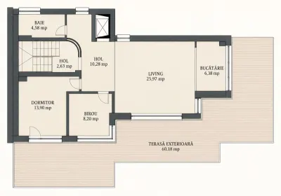 Apartament PREMIUM cu curte, terasă și lift cu acces direct în living - foto 51